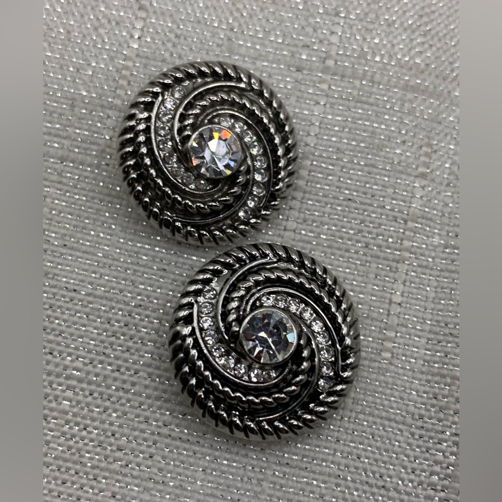 💗CLEAR SWIRL - Matching Ginger Snaps & Co. Snap Button Charms - Set of 2